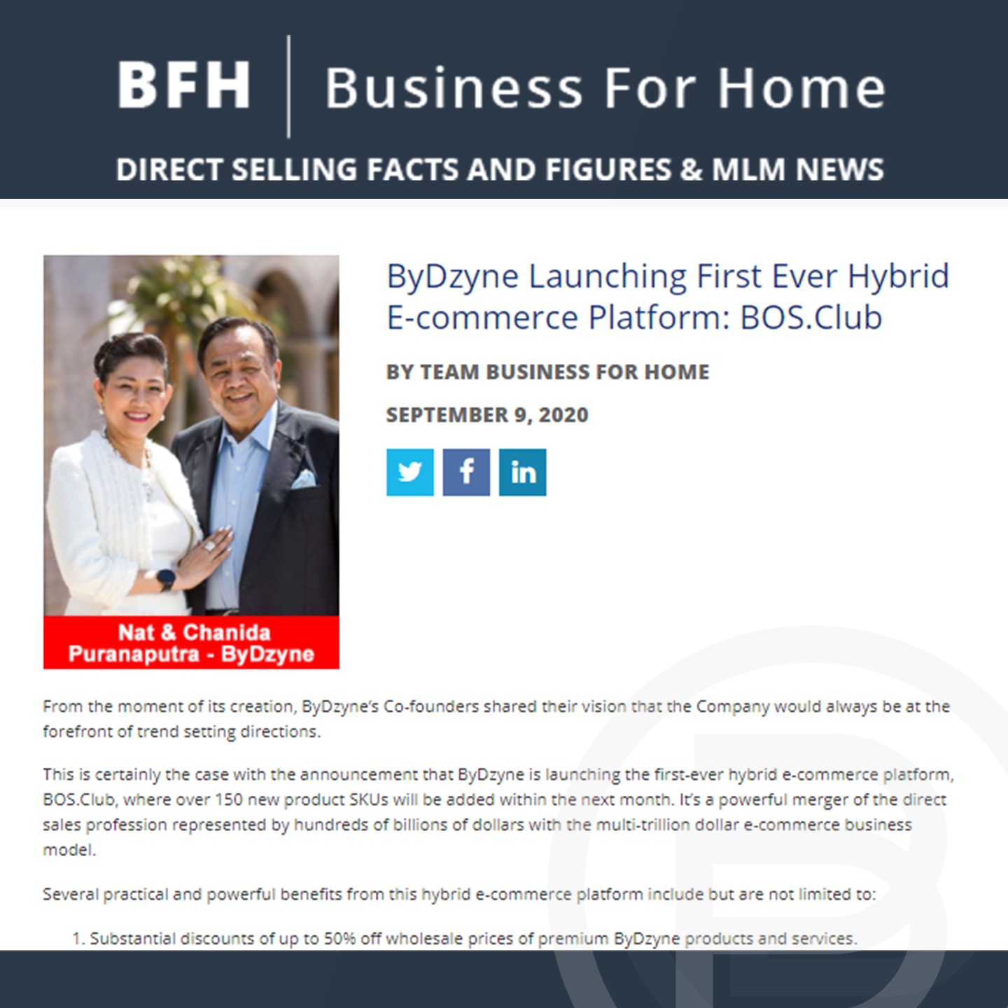BFH: ByDzyne Launching First Ever Hybrid E-commerce Platform: BOS.Club
