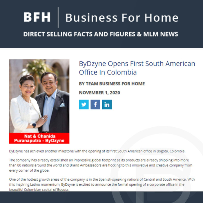 BFH: ByDzyne Opens First South American Office In Colombia