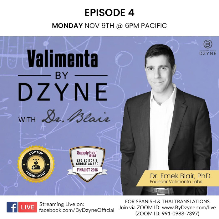 RECAP: Valimenta ByDzyne Ep 4: How to use the new products with Glutathione & Curcumin with Resveratrol