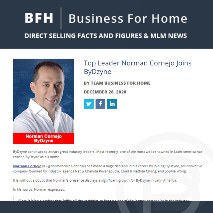 BFH: Top Leader Norman Cornejo Joins ByDzyne