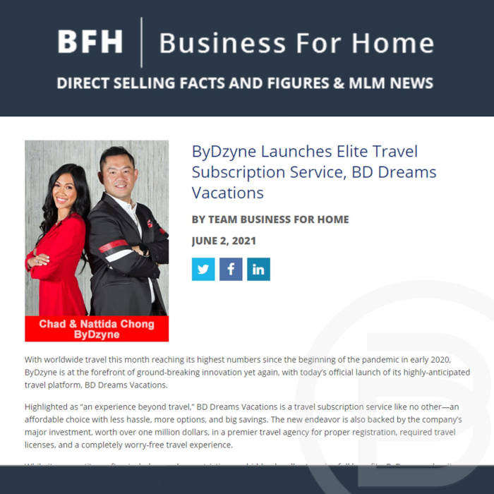 BFH: ByDzyne Launches Elite Travel Subscription Service, BD Dreams Vacations