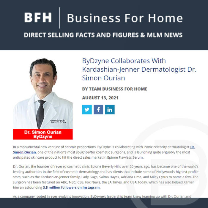 BFH: ByDzyne Collaborates With Kardashian-Jenner Dermatologist Dr. Simon Ourian