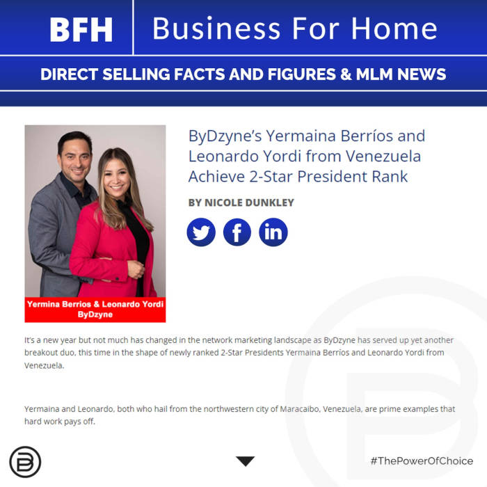BFH: ByDzyne’s Yermaina Berríos and Leonardo Yordi from Venezuela Achieve 2-Star President Rank