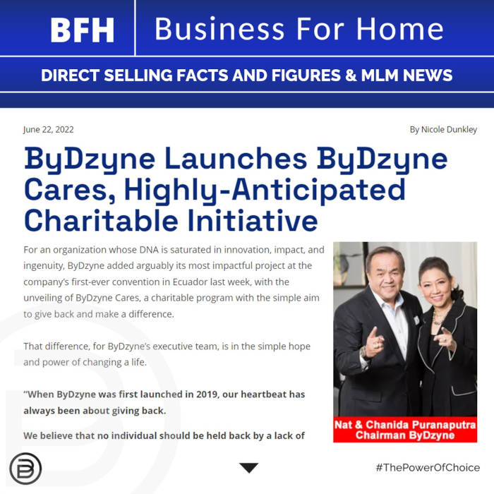 BFH: ByDzyne Launches ByDzyne Cares, Highly-Anticipated Charitable Initiative