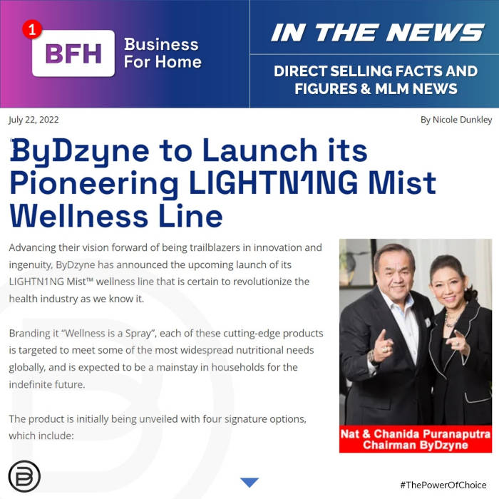 BFH: ByDzyne to Launch its Pioneering LIGHTN1NG Mist Wellness Spray Line
