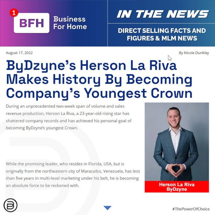 BFH: ByDzyne’s Herson La Riva Makes History By Becoming Company’s Youngest Crown