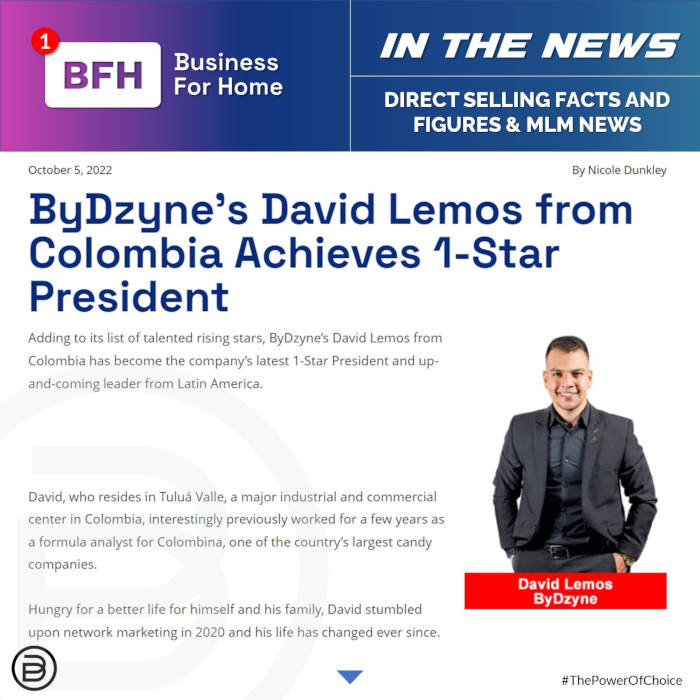 BFH: ByDzyne’s David Lemos from Colombia Achieves 1-Star President