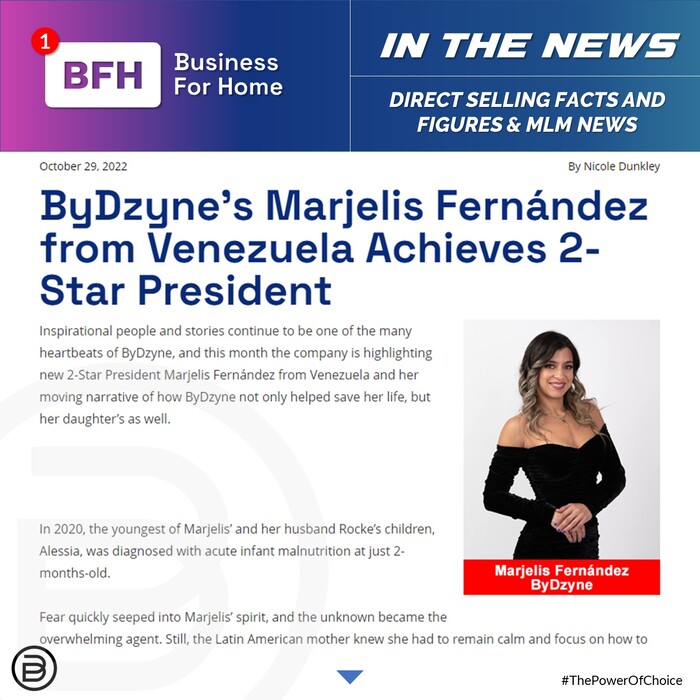 BFH: ByDzyne’s Marjelis Fernández from Venezuela Achieves 2-Star President