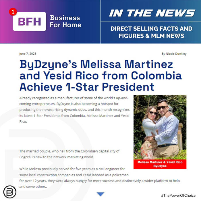 BFH: ByDzyne’s Melissa Martinez and Yesid Rico from Colombia Achieve 1-Star President